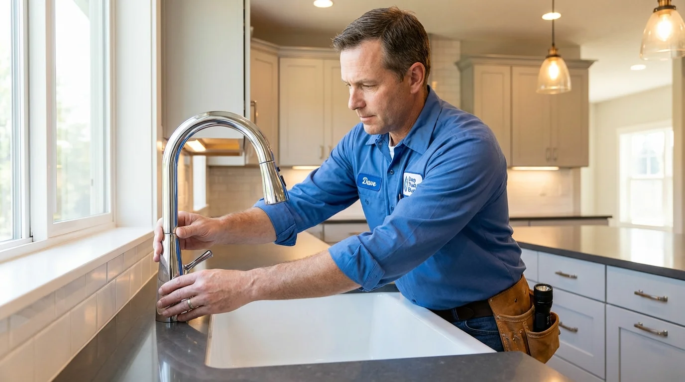 Kitchen faucet installation by Johns Plumbing LLC in Maricopa