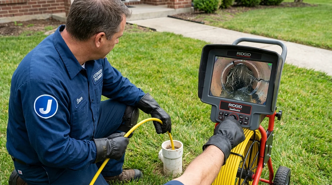 Sewer camera inspection being performed by Johns Plumbing LLC in Maricopa